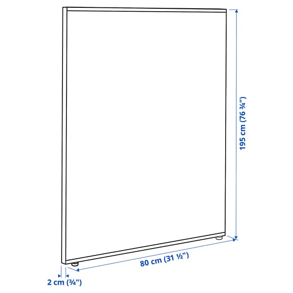 SIDORNA Screen - gray 80x195 cm , 80x195 cm