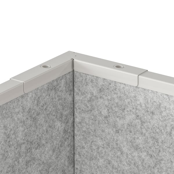 SIDORNA 3-pc crnr connection fittings set, grey