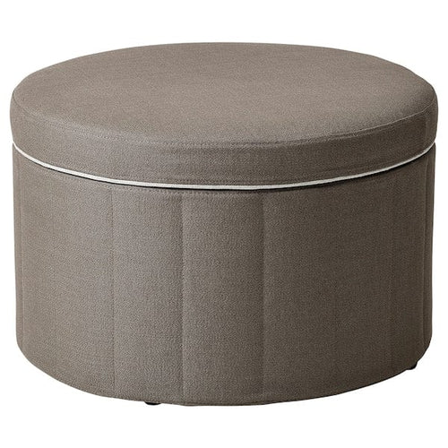 SIDSJÖ - Pouf, with storage/Gransel gray-brown