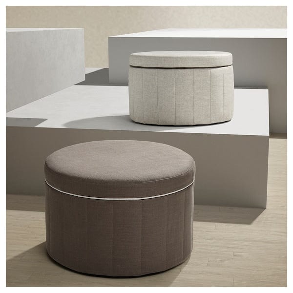 Ikea SIDSJÖ - Pouf, with storage/Gransel gray-brown