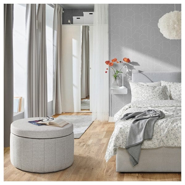 Ikea SIDSJÖ - Pouf, with storage/Kilanda beige