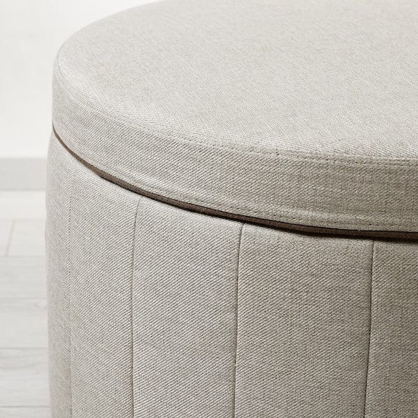 Ikea SIDSJÖ - Pouf, with storage/Kilanda beige