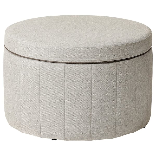 Ikea SIDSJÖ - Pouf, with storage/Kilanda beige