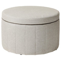 SIDSJÖ pouffe, with storage/Kilanda beige, 70 cm