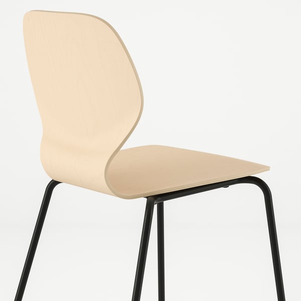SIGTRYGG chair, birch/Sefast black, 45x82x50 cm