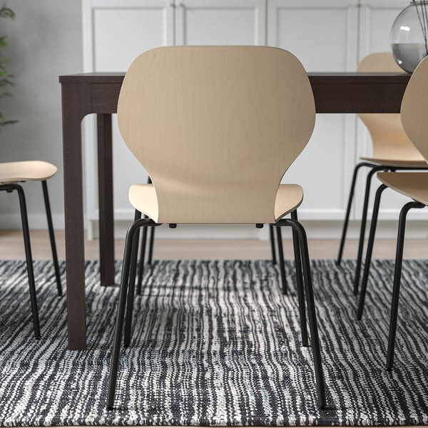 SIGTRYGG chair, birch/Sefast black, 45x82x50 cm