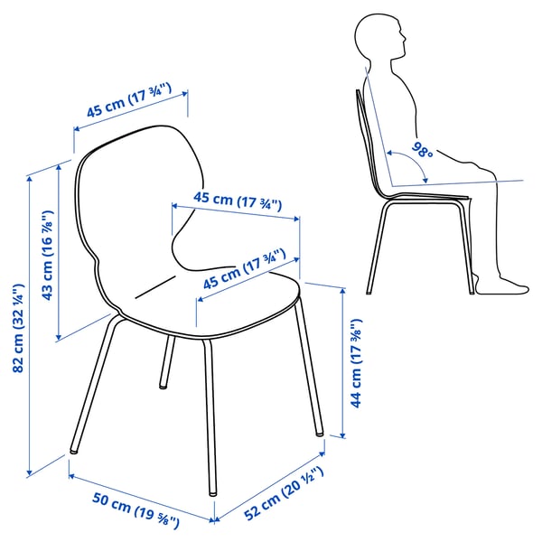 SIGTRYGG chair, birch/Sefast black, 45x82x50 cm