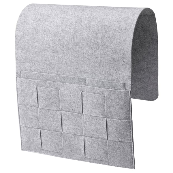 SILÄNG storage pocket for bed, felt, 75x34 cm