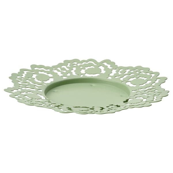 Ikea SILKESTRÄD - Candle dish, light green, 18 cm