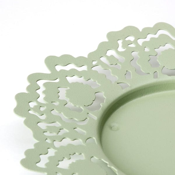 Ikea SILKESTRÄD - Candle dish, light green, 18 cm