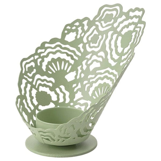 Ikea SILKESTRÄD - Tealight holder, light green, 11 cm