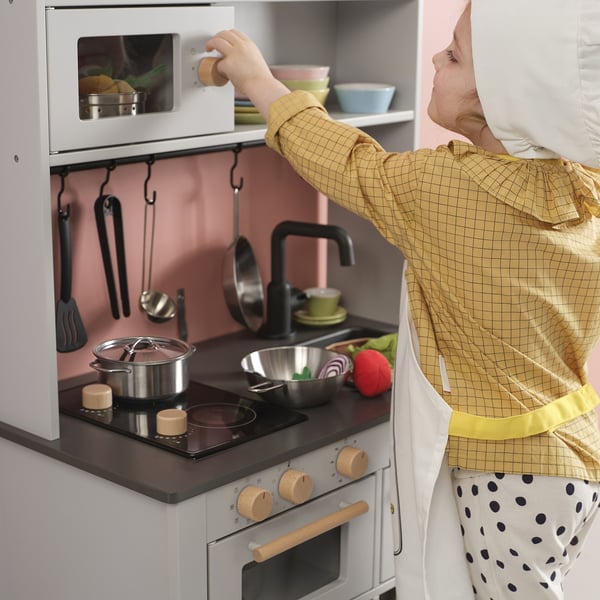 SILLTRUT - SILLTRUT Kitchen for children, grey, 68x40x100 cm