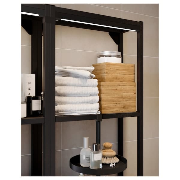 Ikea SILVERGLANS LED light bar for bathroom, adjustable light intensity anthracite, 40 cm