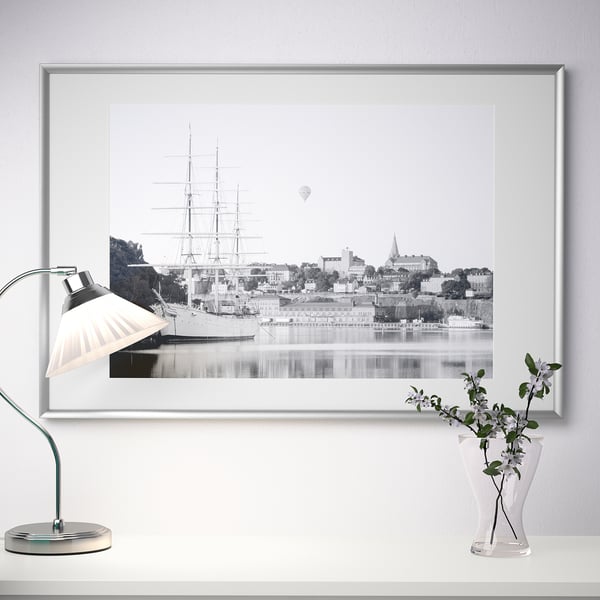 SILVERHÖJDEN - SILVERHÖJDEN Frame, silver-colour, 61x91 cm