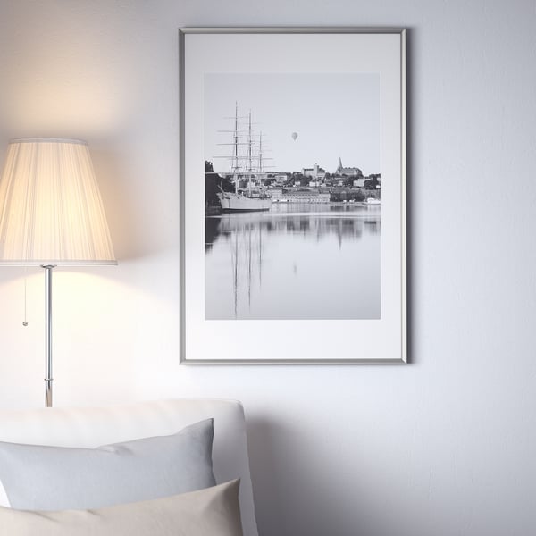 SILVERHÖJDEN - SILVERHÖJDEN Frame, silver-colour, 61x91 cm