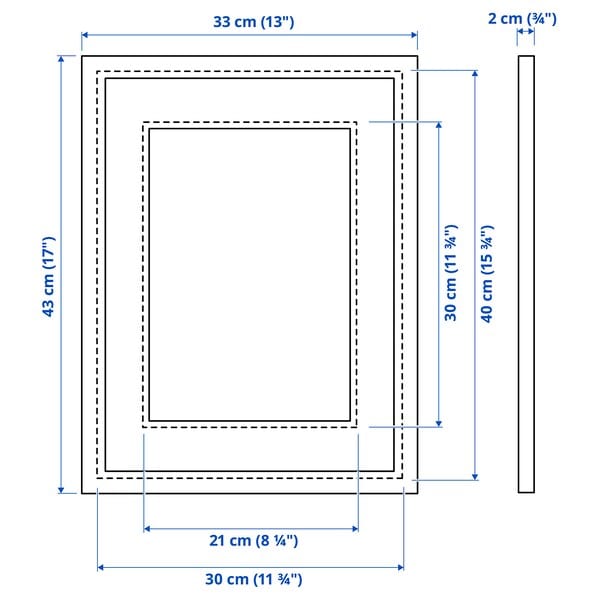 Ikea SILVERHÖJDEN - Frame, silver-colour, 30x40 cm