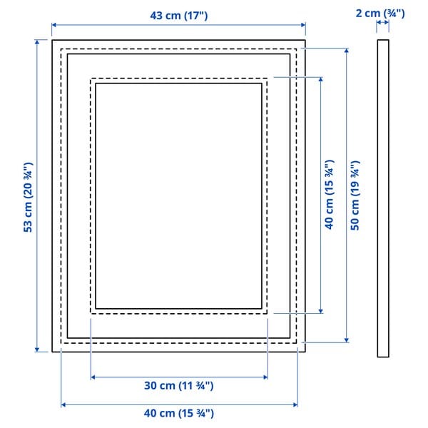 Ikea SILVERHÖJDEN - Frame, silver-colour, 40x50 cm