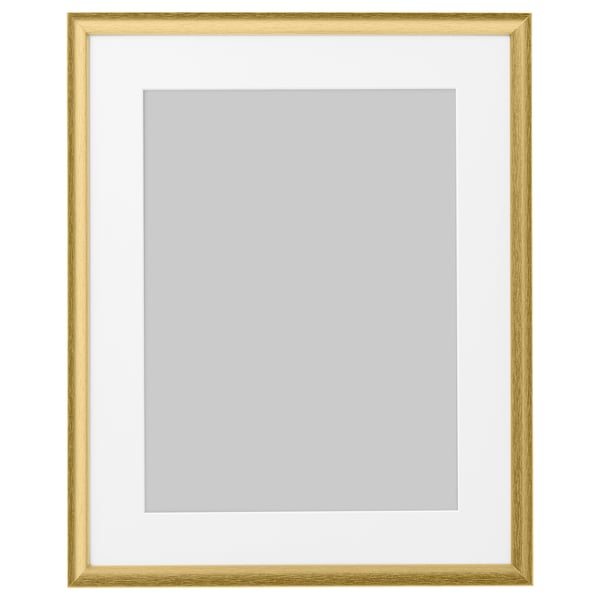 SILVERHÖJDEN frame, gold-colour, 40x50 cm