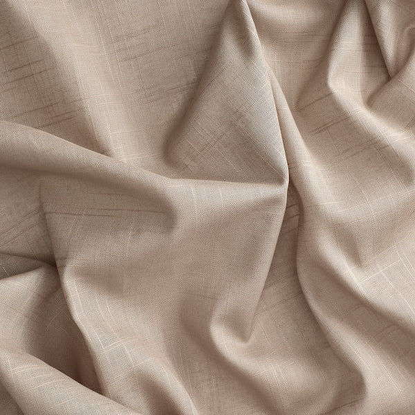SILVERLÖNN sheer curtains, 1 pair, beige/with heading tape, 145x300 cm