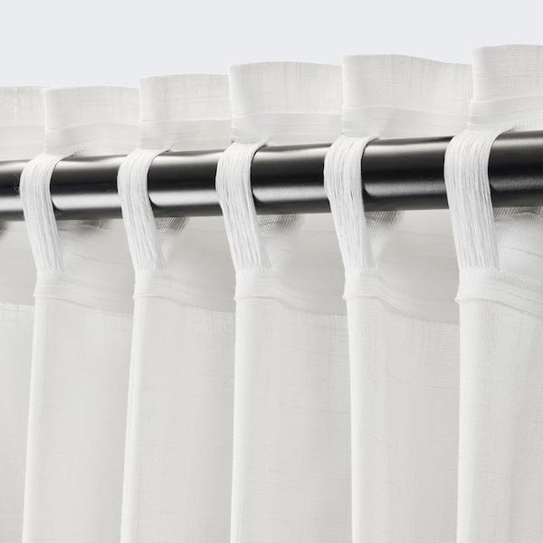 Ikea SILVERLÖNN Thin curtains, 1 pair - white 145x300 cm