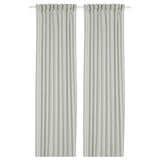 SILVERLÖNN sheer curtains, 1 pair, light grey/with heading tape, 145x300 cm