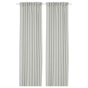 Ikea SILVERLÖNN - Thin curtain, 2 sheets, light grey,145x300 cm