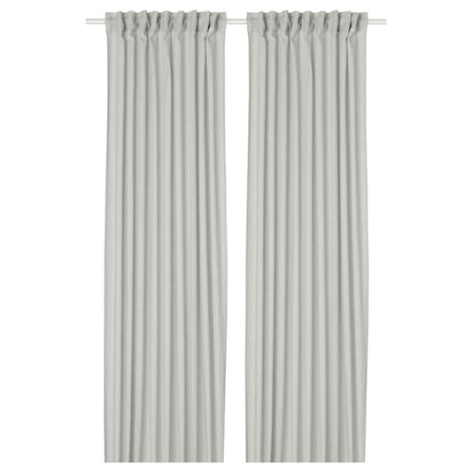 Ikea SILVERLÖNN - Thin curtain, 2 sheets, light grey,145x300 cm