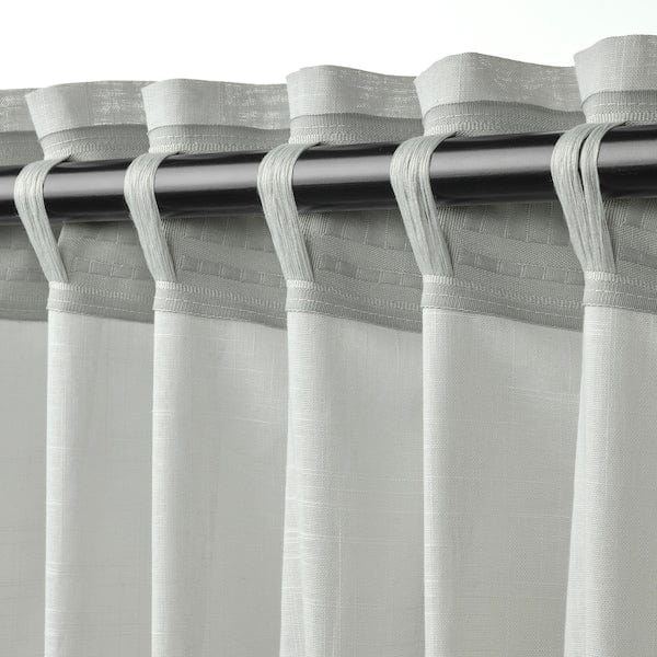 Ikea SILVERLÖNN - Thin curtain, 2 sheets, light grey,145x300 cm