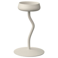 SILVERPÄRON - Candleholder for candle, white,20 cm