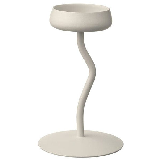 Ikea SILVERPÄRON - Pillar candle holder, white, 20 cm