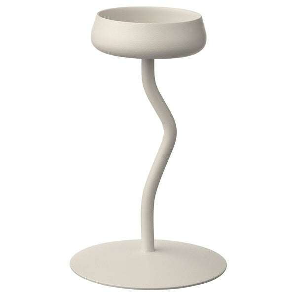 SILVERPÄRON - Pillar candle holder, white, 20 cm