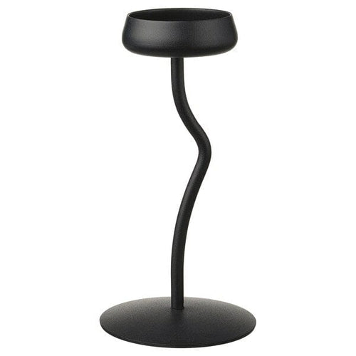 SILVERPÄRON pillar candle holder, black, 24 cm