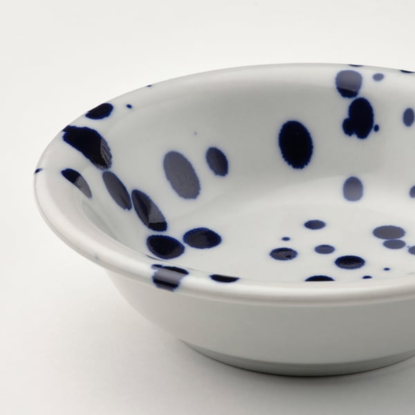 SILVERSIDA bowl, patterned/blue, 11 cm, 3 pack