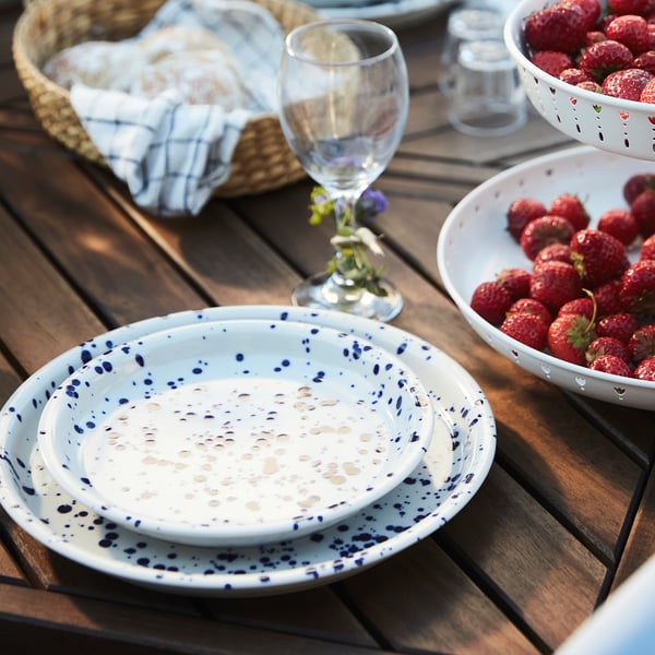 SILVERSIDA fruit plate, fancy/blue, 20 cm