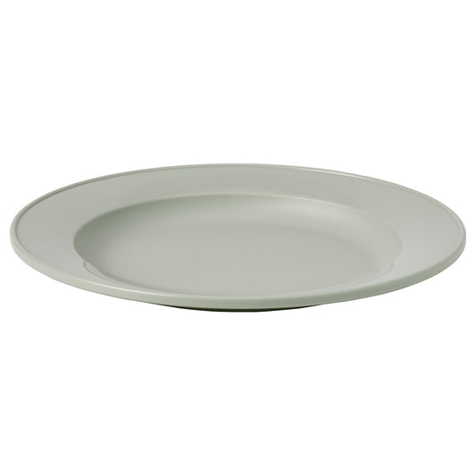 SIMKRABBA side plate, plastic/green-grey, 21 cm