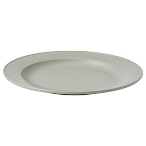SIMKRABBA plate, plastic/green-grey, 27 cm