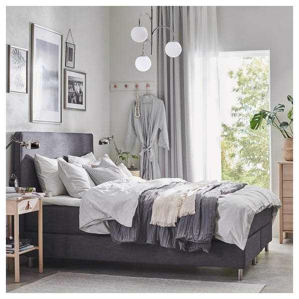 SIMRISHAMN - SIMRISHAMN Pendant lamp, 3-armed, chrome-plated/opal white glass, 55 cm