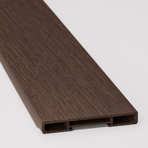SINARP plinth, brown wood effect, 220x8 cm