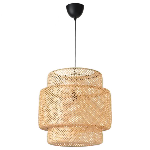 SINNERLIG pendant lamp, bamboo/handmade, 50 cm