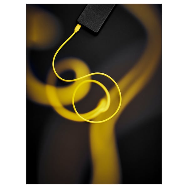 SITTBRUNN - SITTBRUNN USB-A to USB-C, light yellow, 1 m