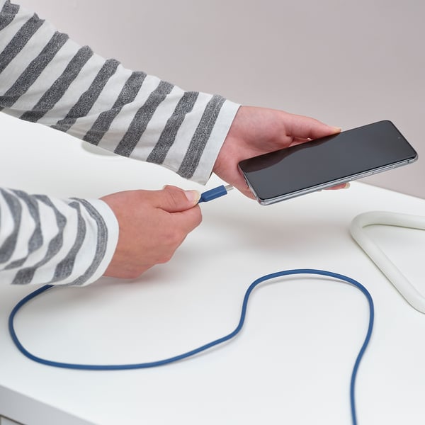SITTBRUNN - SITTBRUNN USB-C to USB-C, blue, 1 m