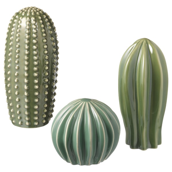 SJÄLSLIGT - SJÄLSLIGT Decoration set of 3, green