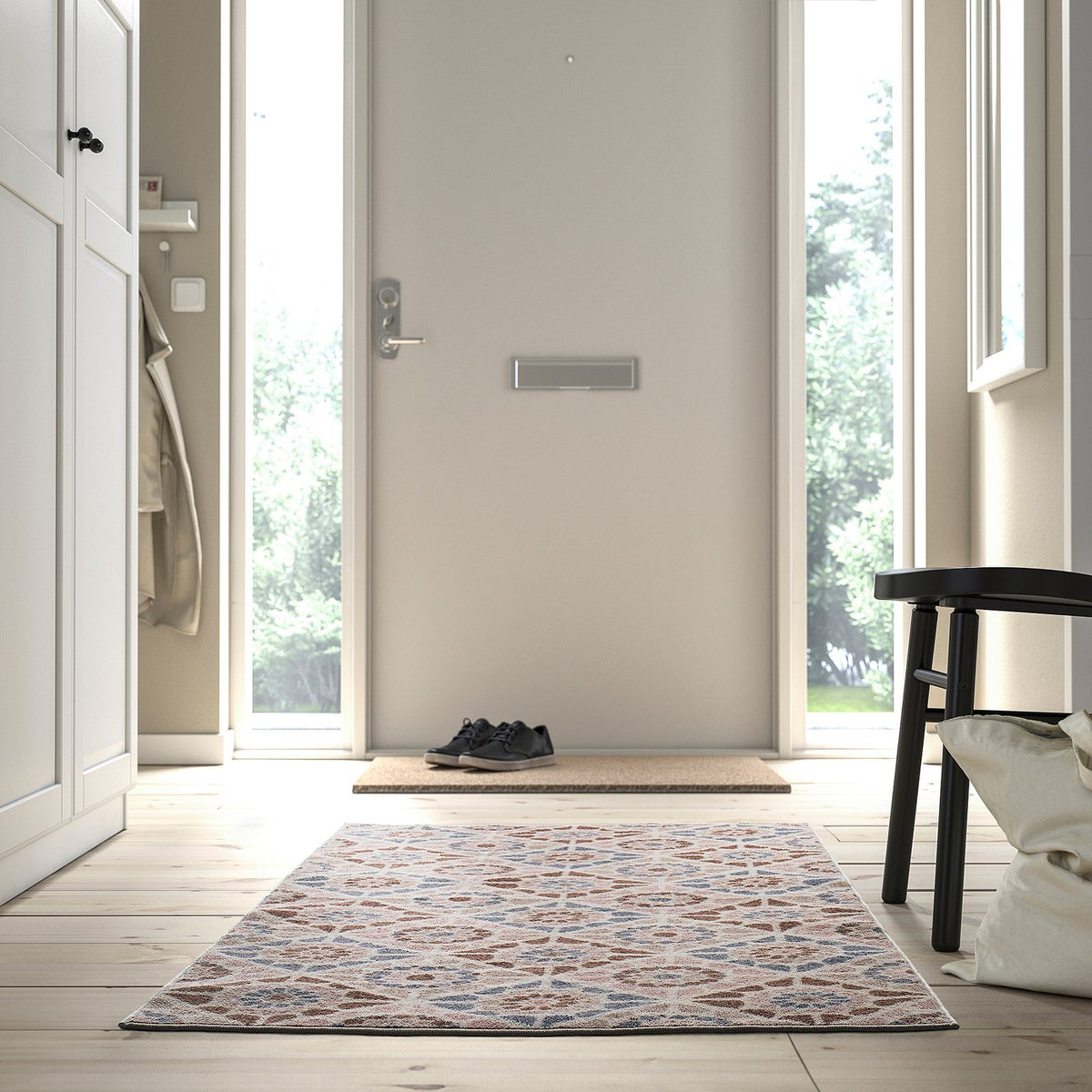 SJÖINGENJÖR rug, low pile, beige/brown, 80x150 cm