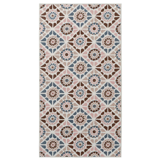 SJÖINGENJÖR rug, low pile, beige/brown, 80x150 cm