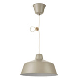 SJÖMAKT pendant lamp, beige/ash, 38 cm