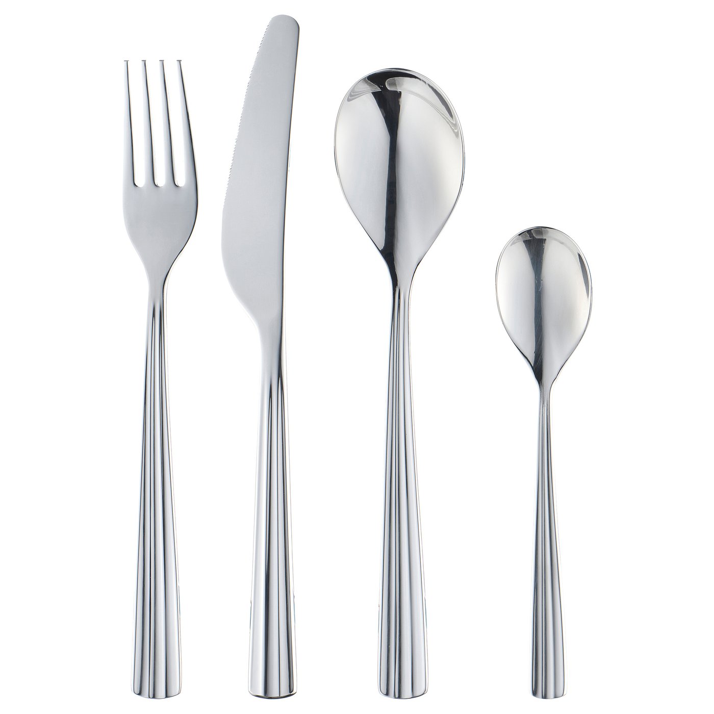 SJUGÄLSHAJ 24-piece cutlery set, stainless steel
