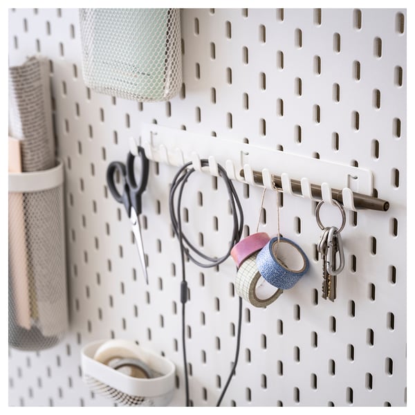 SKÅDIS - SKÅDIS Hook rack, white