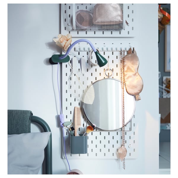 SKÅDIS hook rack, white, 28x3x2 cm