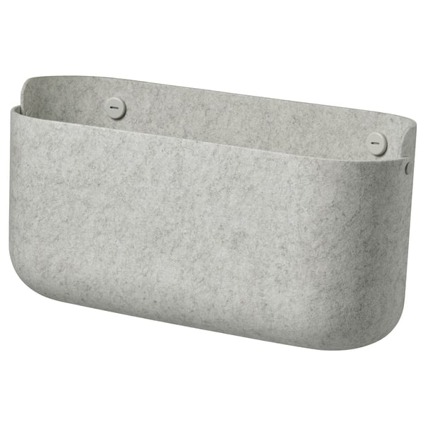 SKÅDIS storage basket, grey, 34.5x11.6 cm