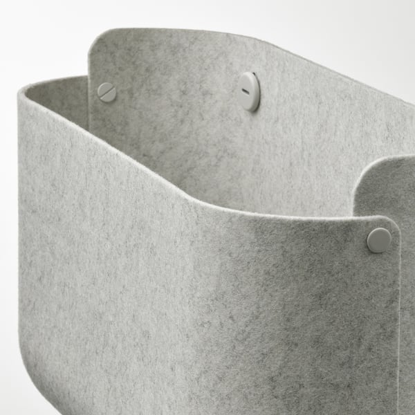 SKÅDIS storage basket, grey, 34.5x11.6 cm